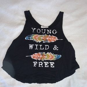 young, wild and free tank top